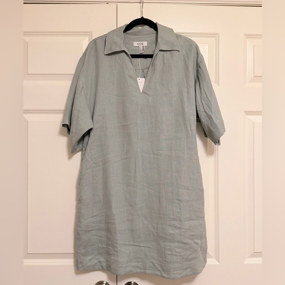 NWT COS Short Sleeve Linen Dress size 8